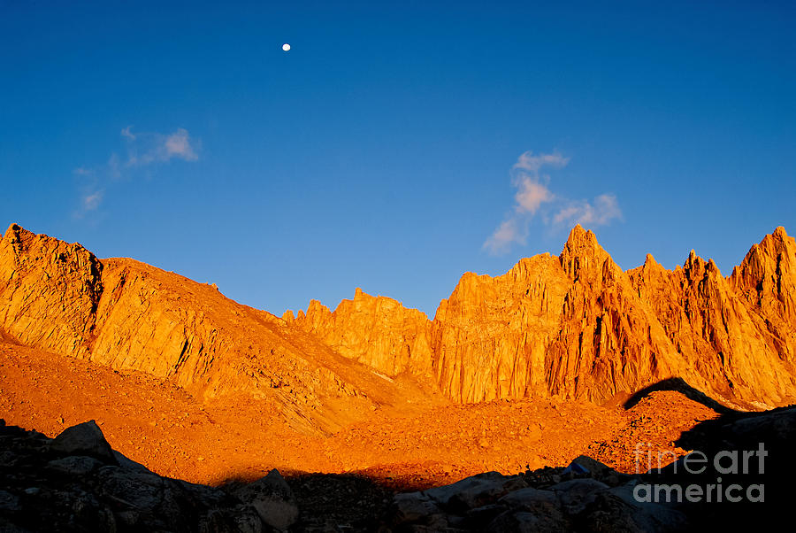 Sun and Moon Whitney trail Photograph by Baywest Imaging