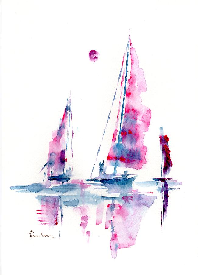 Abstract Painting - Sun and Sails by Paul K Taylor