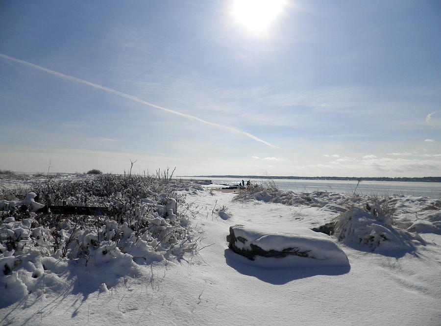 Narragansett Bay Photograph - Sun and Snow by Kate Gallagher
