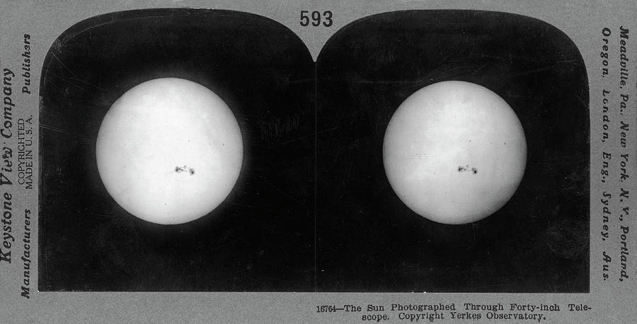 Sun And Sunspots In 1910s Photograph by Us Naval Observatory/science Photo Library