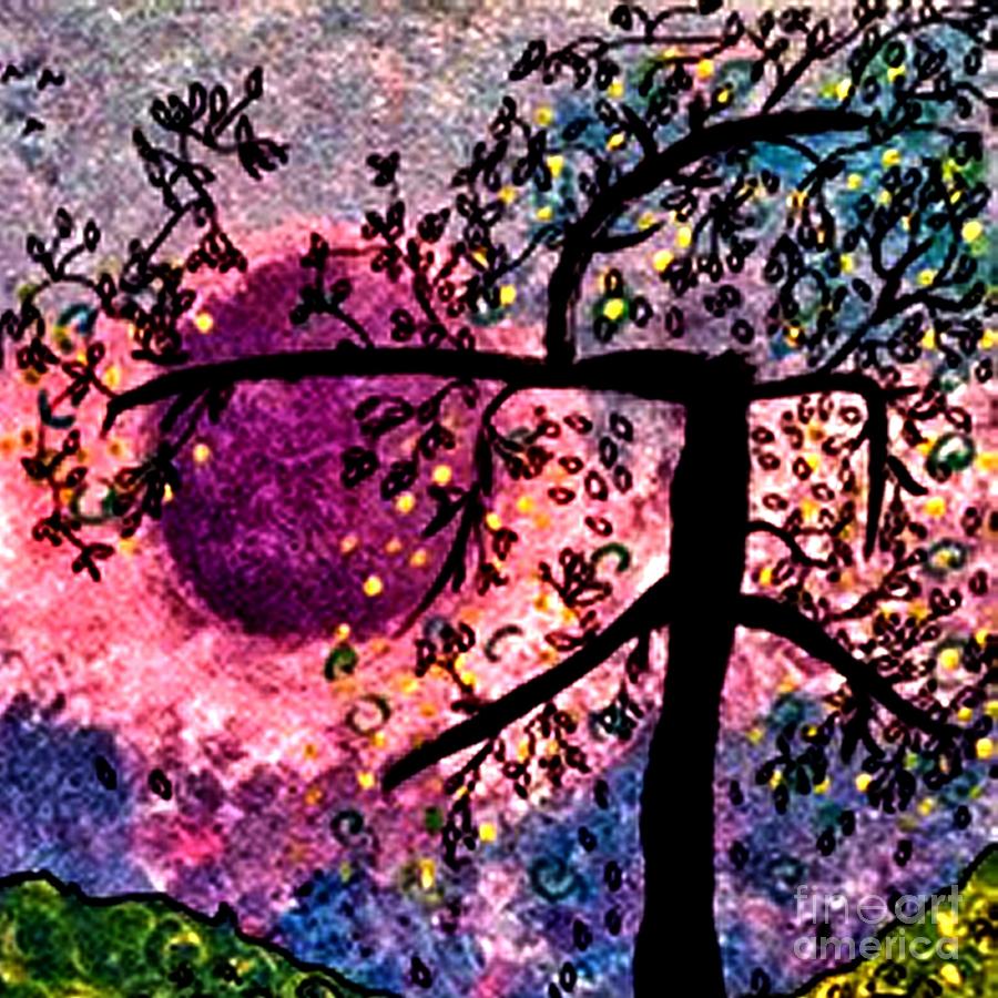 Sun and Tree Painting by James and Donna Daugherty