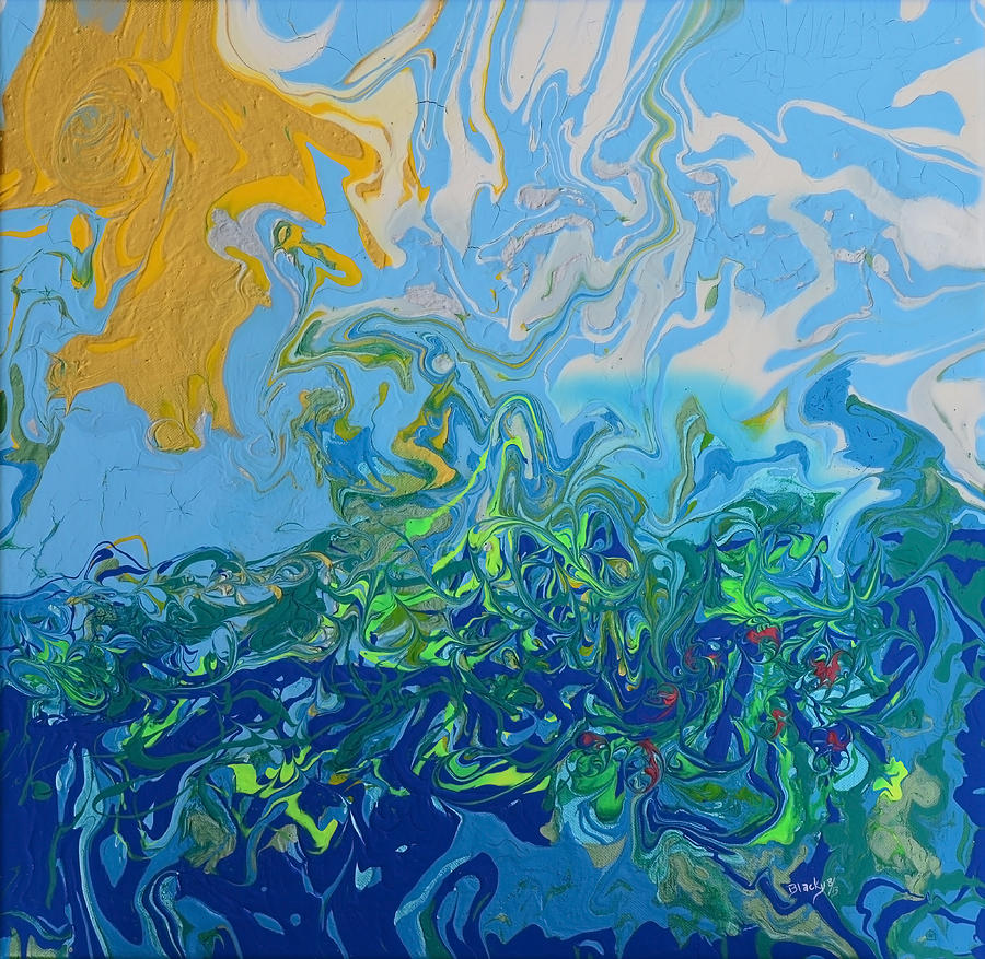 Sun and Wind Painting by Donna Blackhall