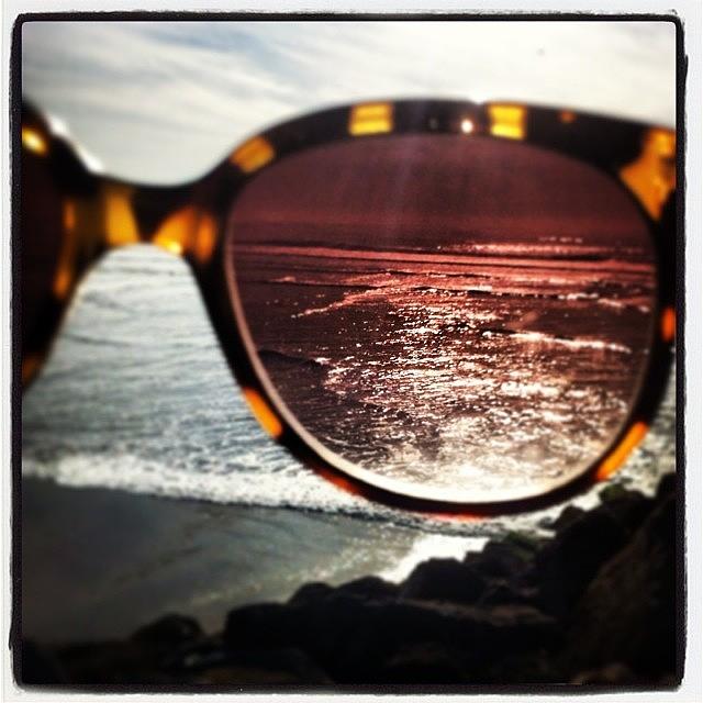 Nature Photograph - #sun #beach #ocean #sunglasses #fishing by Julia Goldberg