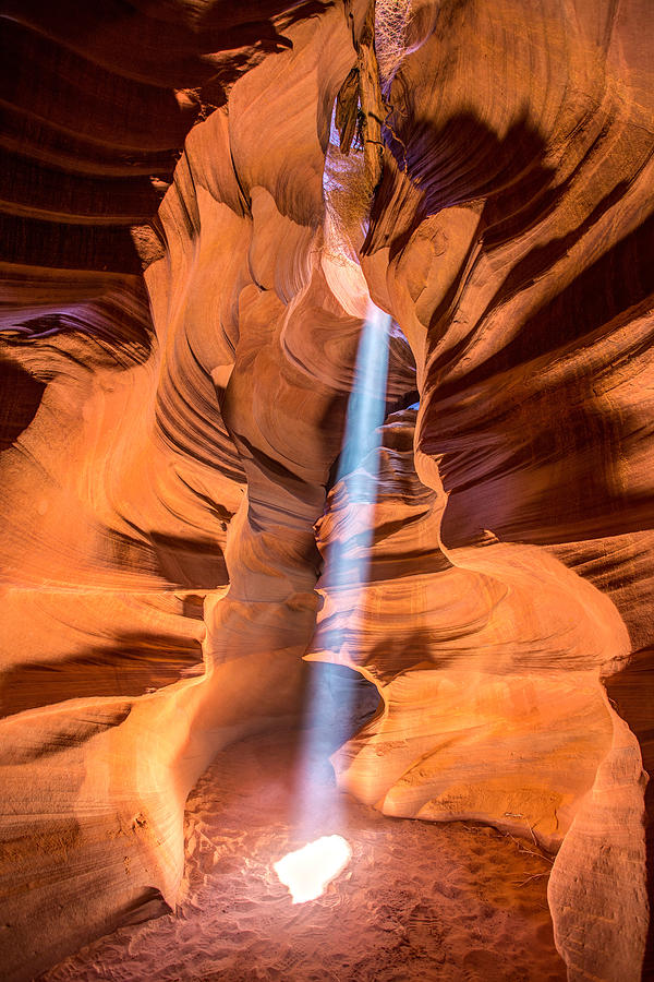 Sun beam in Antelope Canyon Photograph by Pierre Leclerc Photography