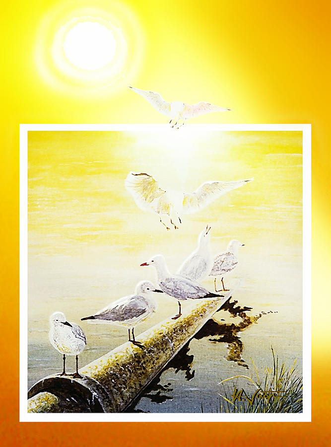 Bird Painting - Sun Birds by Hartmut Jager