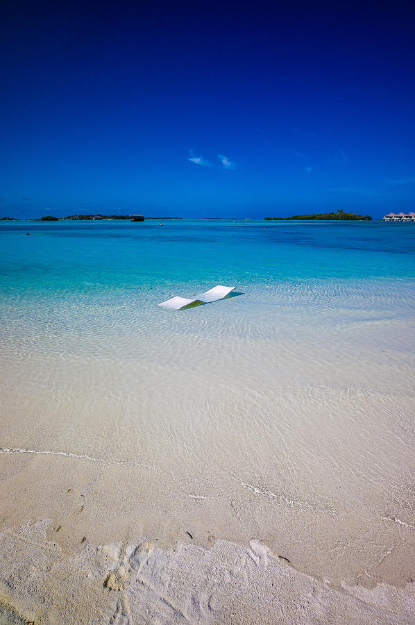 Sun Chair Floating in the Water Maldive Photograph by Judith Barath