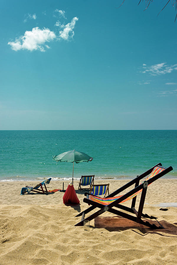 Sun Chair On The Beach by Kieran Stone