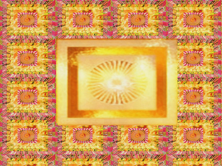 Pattern Painting - SUN Chakra Gold Pattern Textures Patterns Background Designs  and Color Tones n Color Shades availab by Navin Joshi