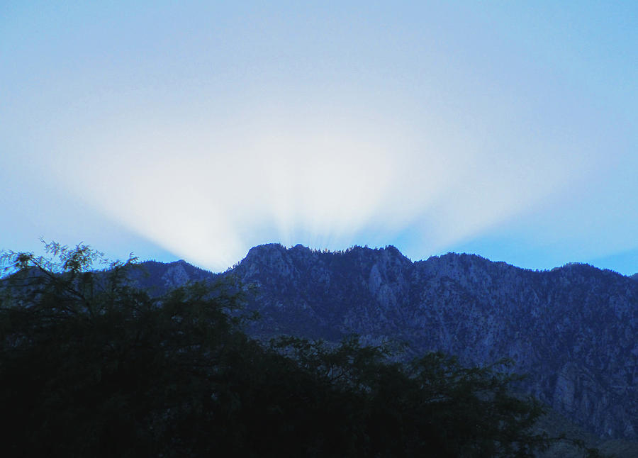 Sun Disappears Behind Mount San Jacinto Photograph by Randall Weidner