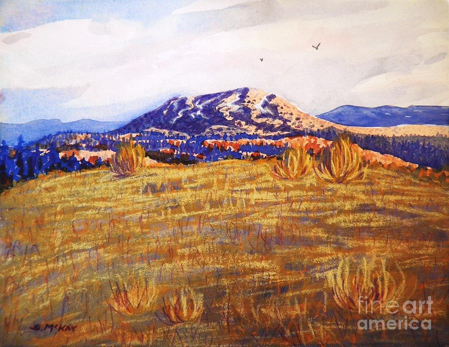 Landscape Painting - Sun-Drenched Hills by Suzanne McKay