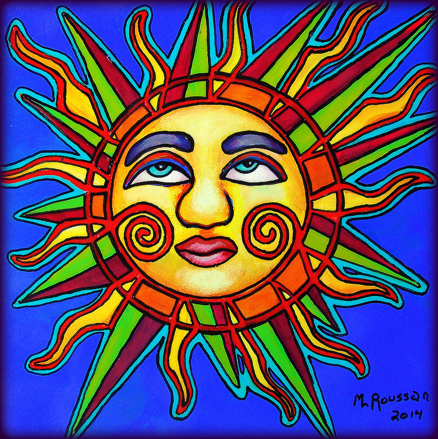 Sun Face SOLD Painting by MarvL Roussan