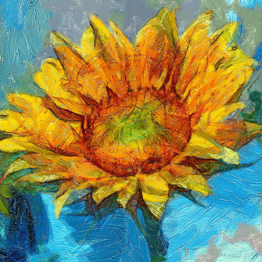 Sun Flower Aka Gogh 4 Digital Art by Yury Malkov - Fine Art America