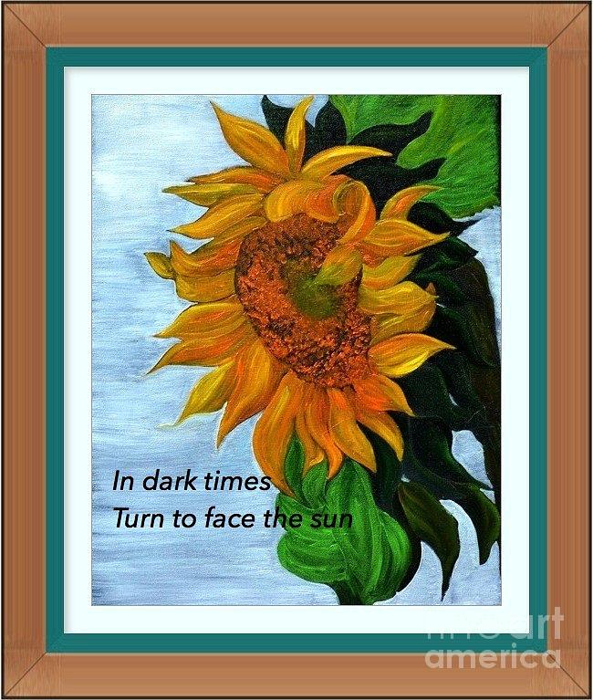 Sun Flower Painting by Denise Tomasura