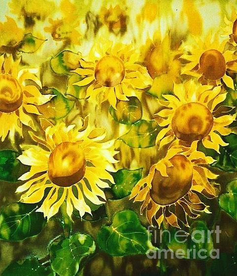 Sun Flower Painting by Rose Wang