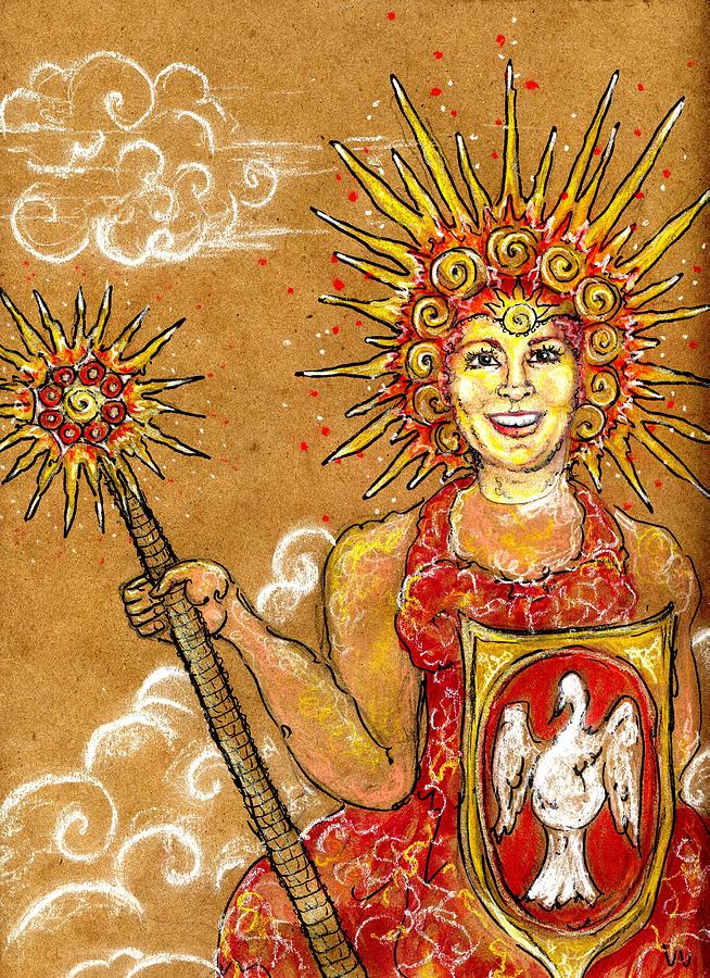 Sun Goddess Mixed Media by Suzan  Sommers