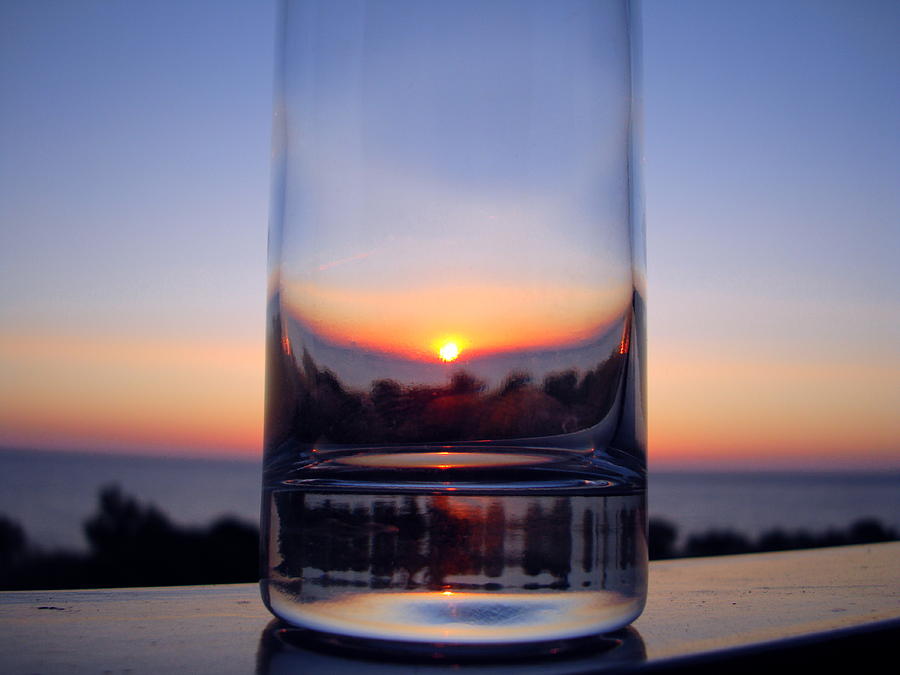 Sunset Photograph - Sun in the Glass by Andreas Thust