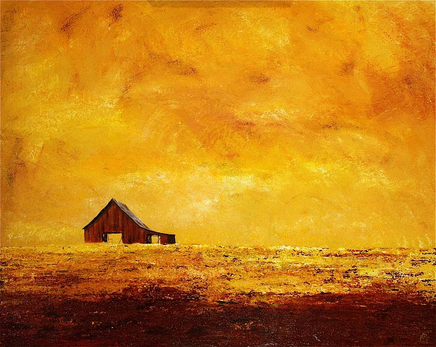 Sun Lit Barn Painting by William Renzulli