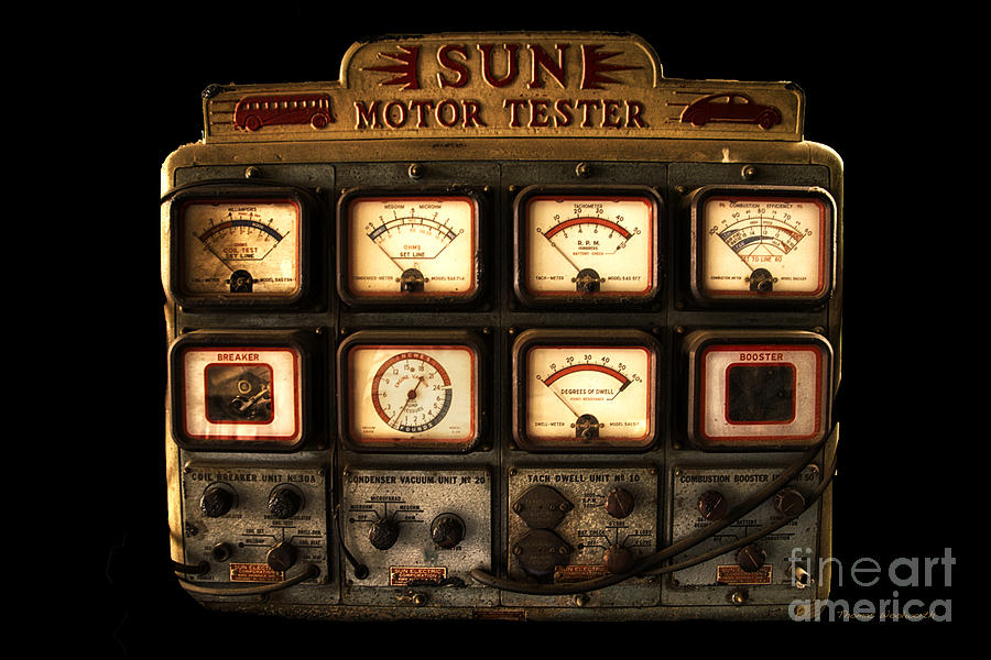 Tool Photograph - Sun Motor Testing Machine by Thomas Woolworth