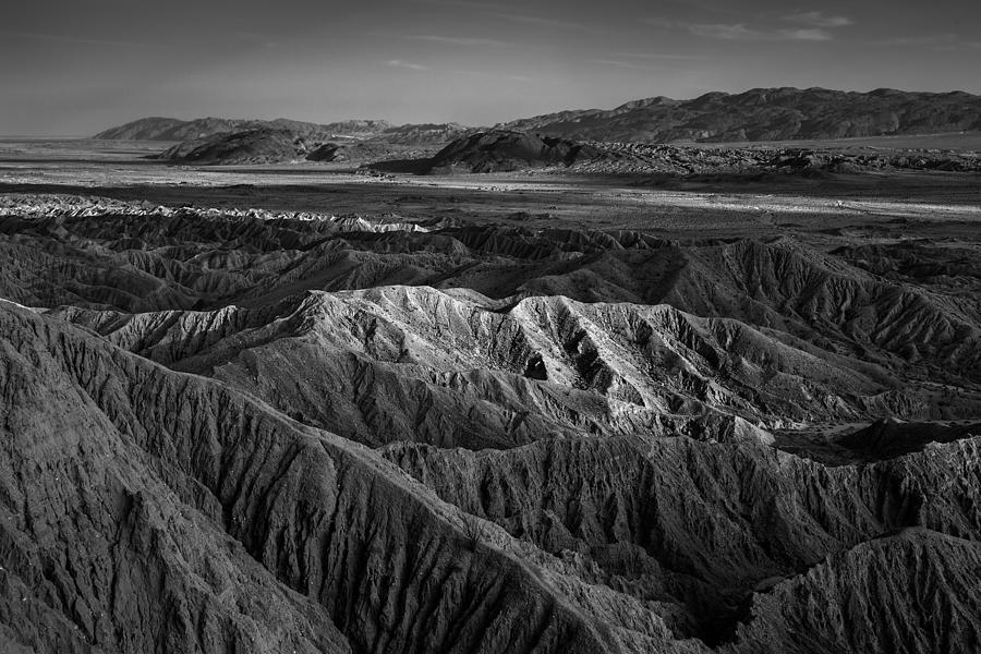 Sun on the Borrego Badlands Photograph by Peter Tellone