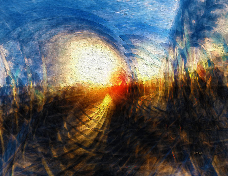 Sun On The Horizon Digital Art by Phil Perkins