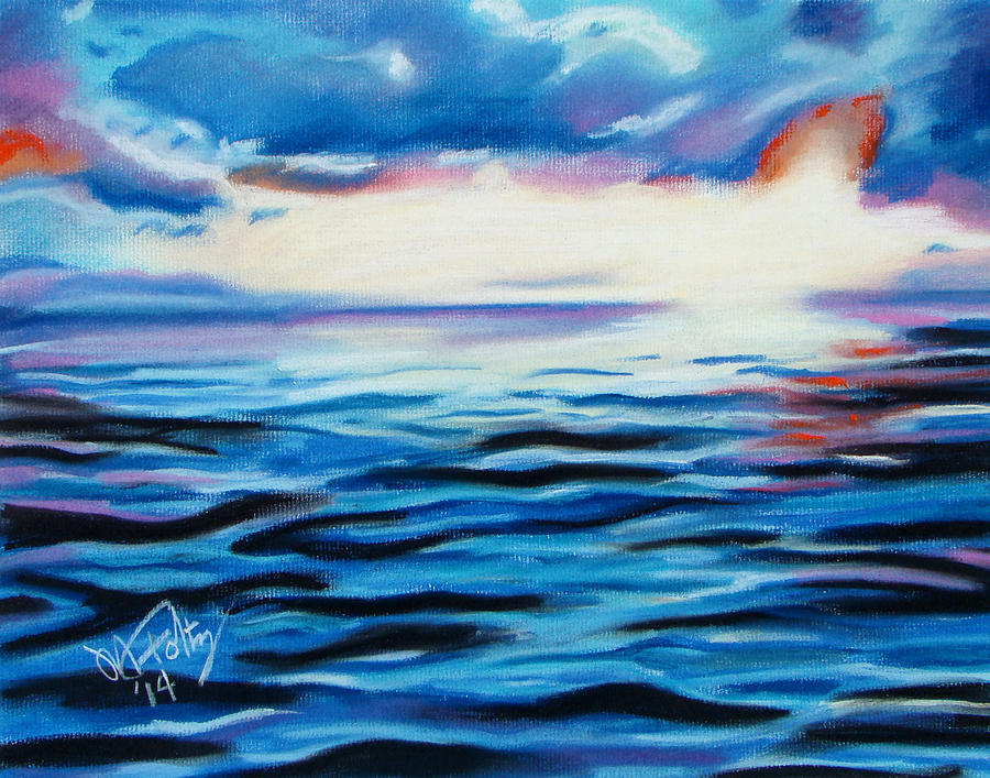 Sun On Water Pastel by Michael Foltz