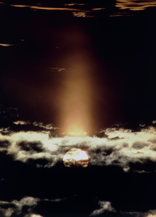 Sun Pillar Seen Near Sunset Photograph by Pekka Parviainen/science Photo Library