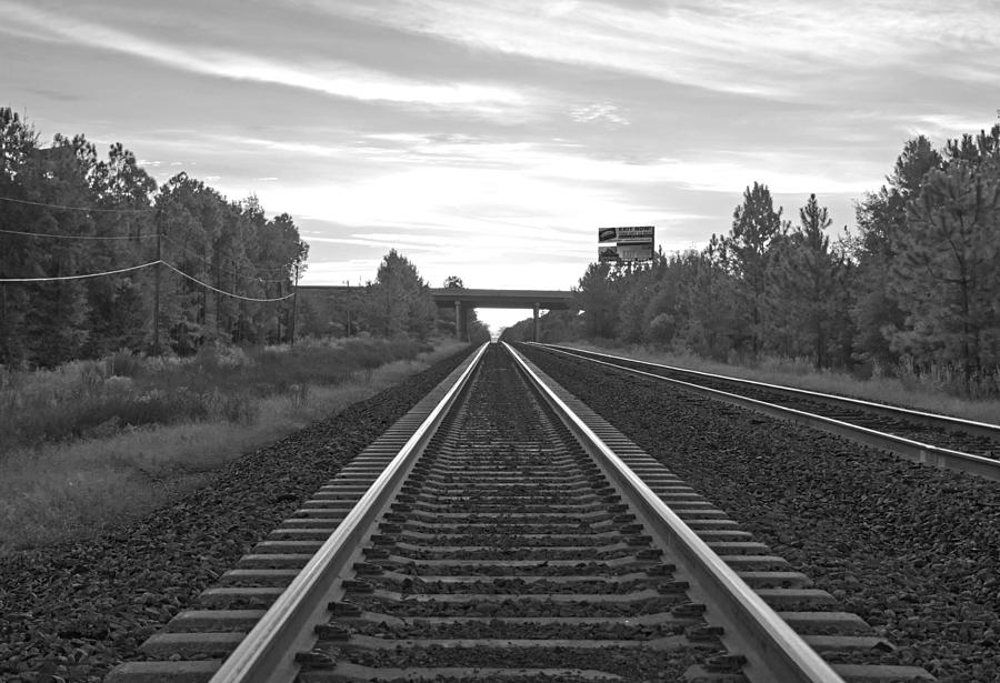 Sun-Rail Black and White Photograph by John Black