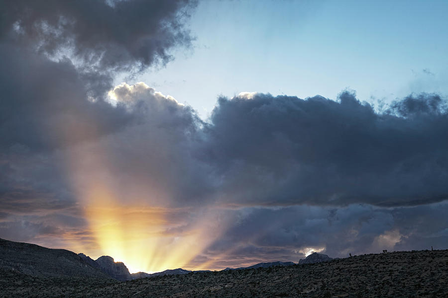 Sun Rays And Dramatic Clouds Photograph by James Oneil