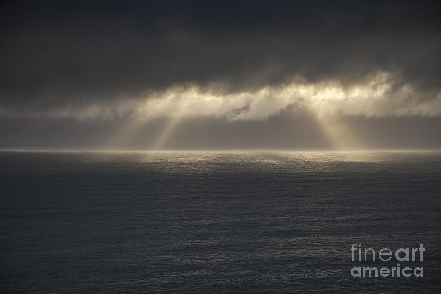 Sun Rays At Sea Photograph