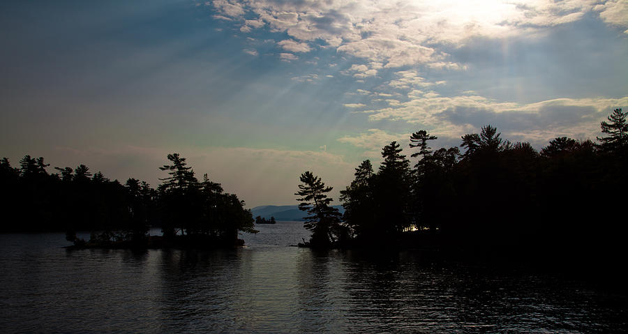 Sun Rays on Lake George Photograph by David Patterson