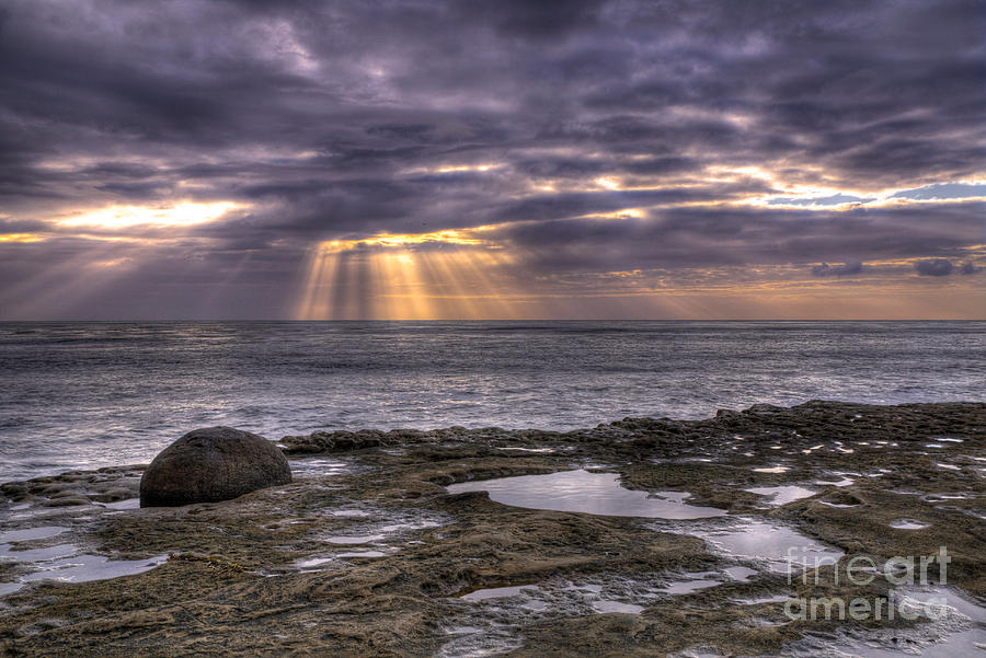 Sun Rays On The Ocean Digital Art by Eddie Yerkish