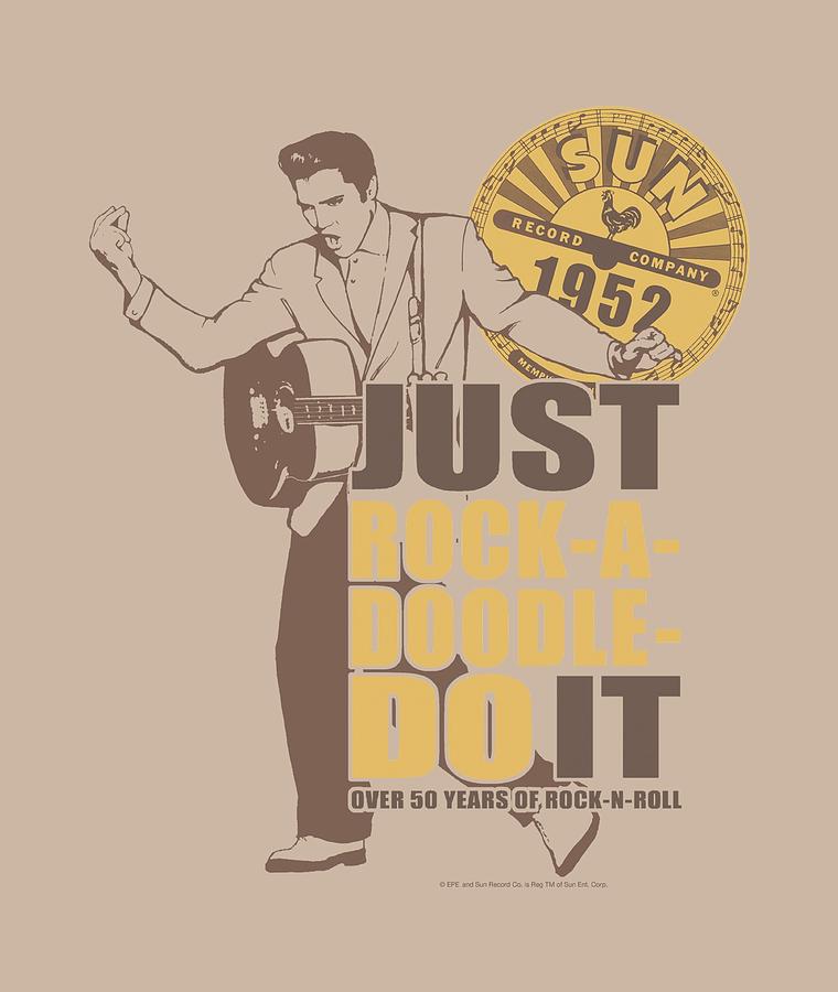 Elvis Presley Digital Art - Sun - Rock A Doodle Elvis by Brand A