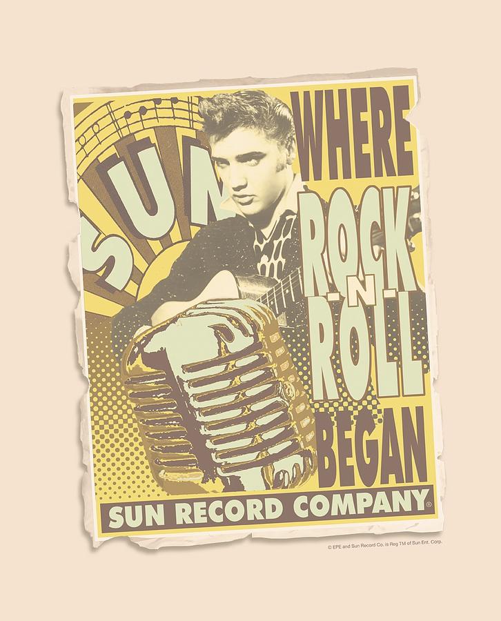 Elvis Presley Digital Art - Sun - Rock N Roll Began Poster by Brand A