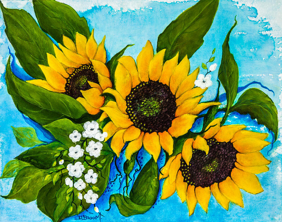 Floral Painting - Sun Seekers by Dawn Broom