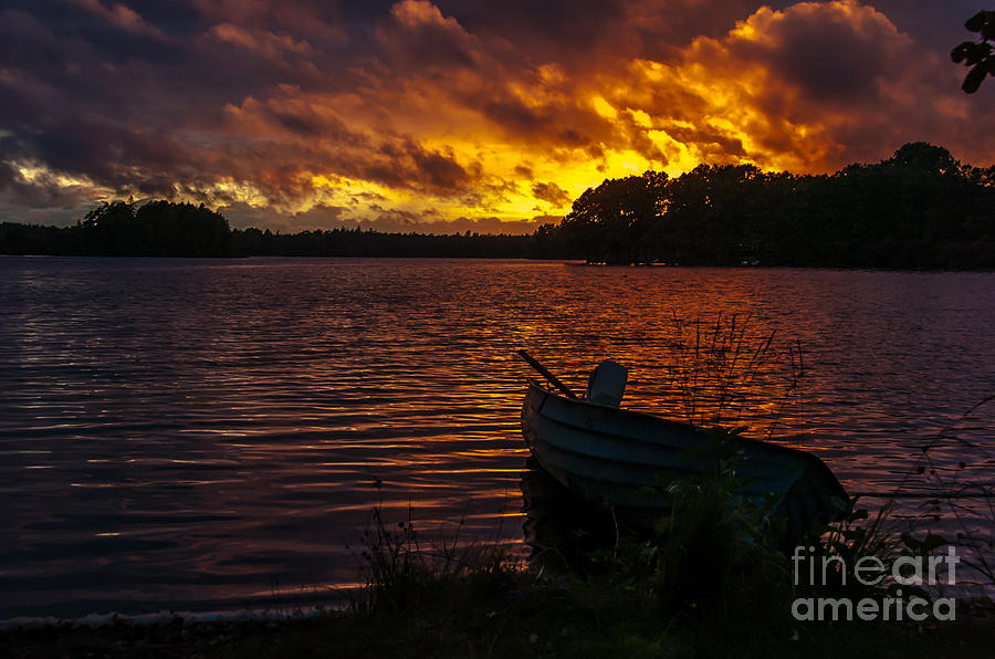 Sun set Photograph by Jorgen Norgaard