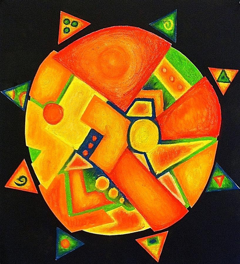 Abstract Pastel - Sun Shapes by Madison Dwyer
