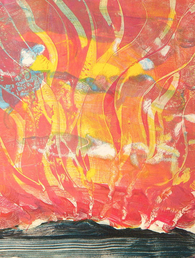 Fire Painting - Sun Six by Valerie Lynch Fire Painting - Sun Six by Valerie Lynch