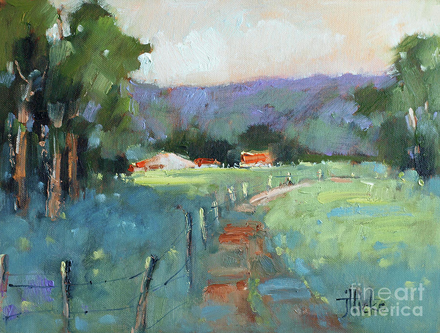 Sun Struck Farm Painting by Joyce Hicks