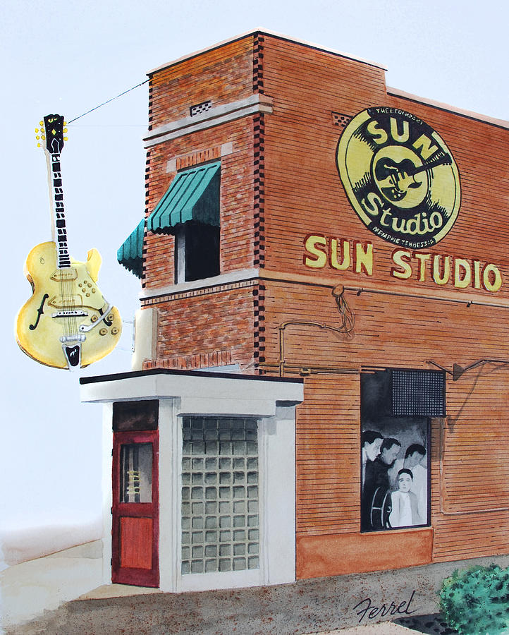 Elvis Presley Painting - Sun Studio by Ferrel Cordle