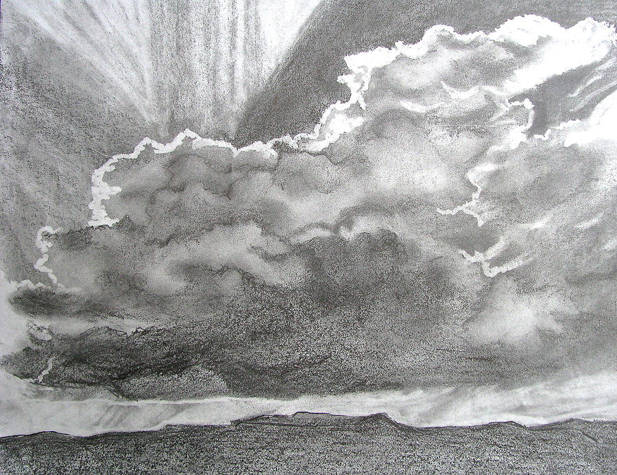 Sun Through the Clouds Drawing by Linda Williams Fine Art America