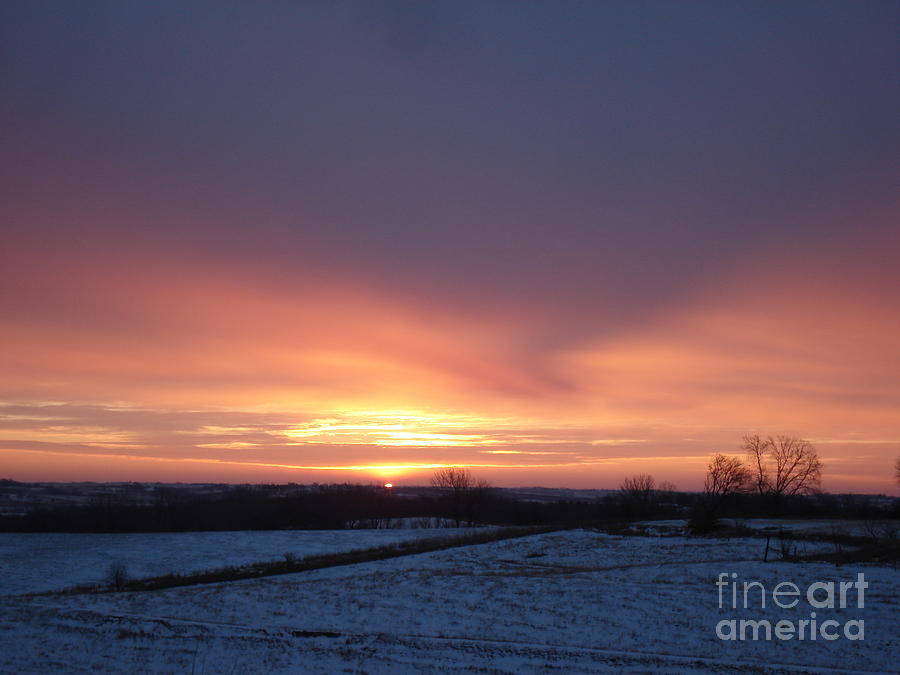 Sun Up in January Photograph by J L Zarek