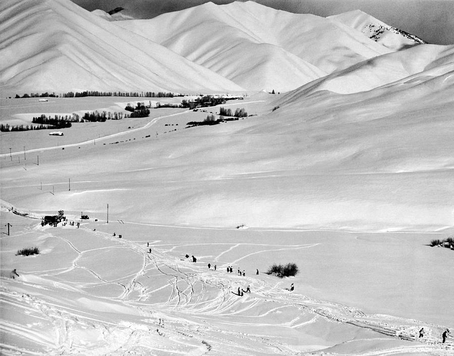 Sun Valley New Ski Resort Photograph by Underwood Archives