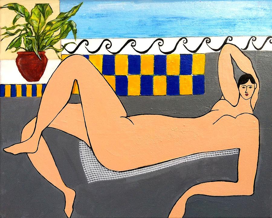 Sunbath a la Matisse Painting by Elizabeth  Bogard