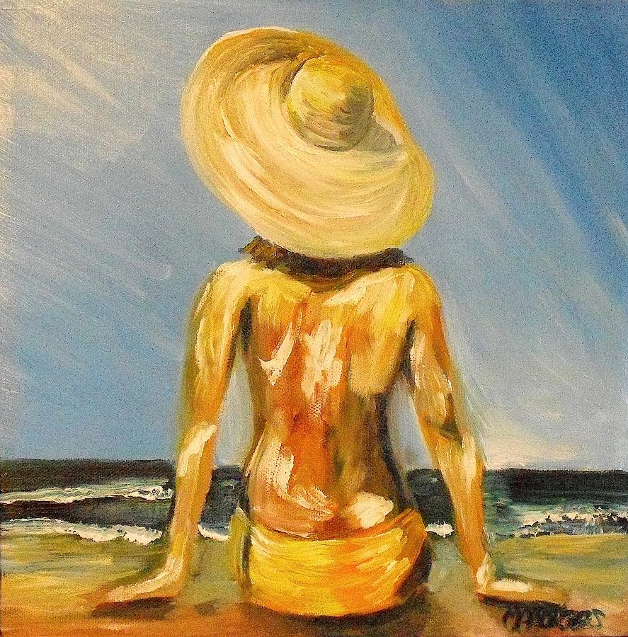 Sunbathing Painting by Melissa Torres