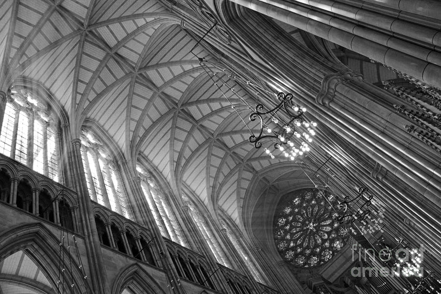 Sunbeams in church Photograph by Julia Gavin