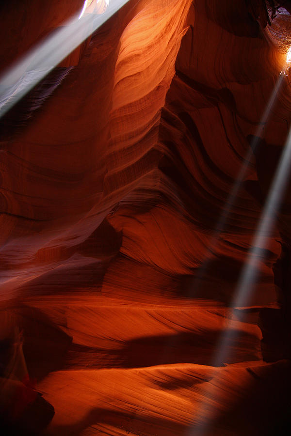 Sunbeams in Upper Antelope Slot Canyon 15 Photograph by Jean Clark