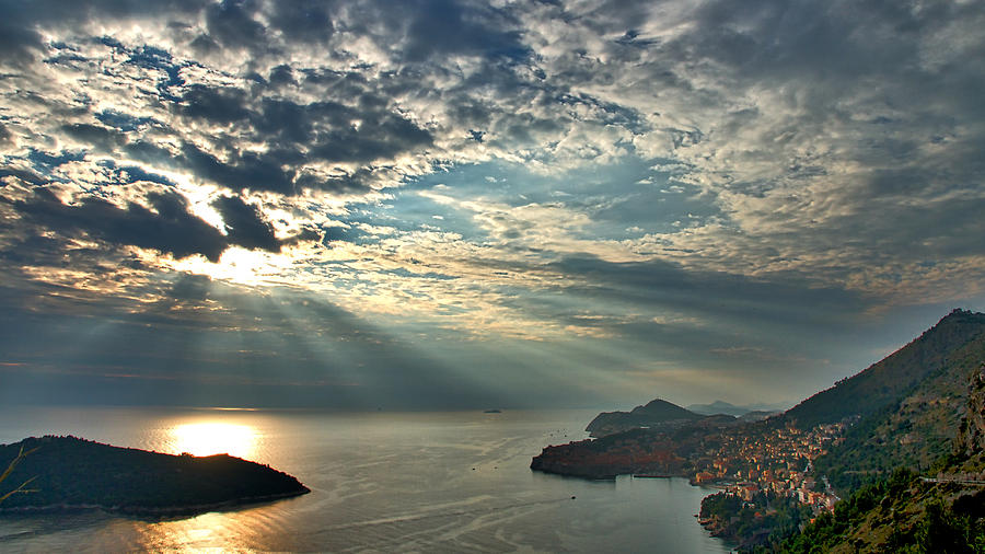 Sunbeams on Dubrovnik Photograph by Stuart Litoff