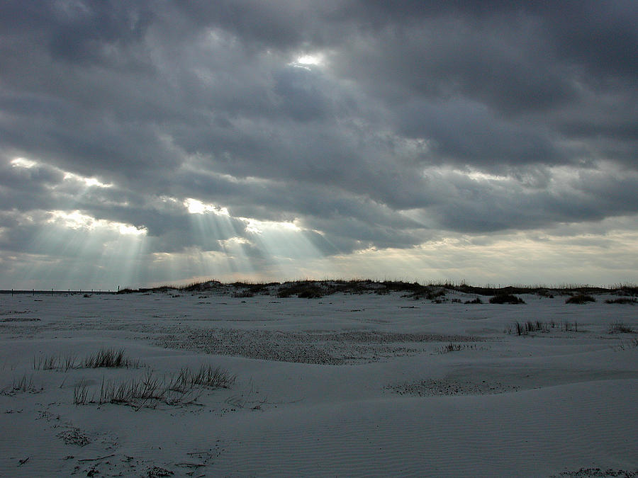 Sunbeams over Sand Dunes 1 Photograph by Bob Richter - Fine Art America