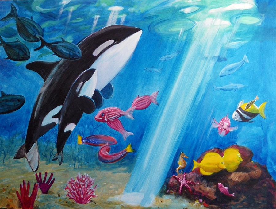 Sunbeams Under The Sea Painting by Ron Wilson