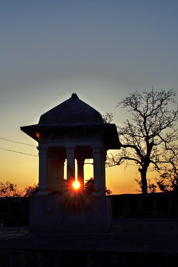 Sunburst at Temple of the 64 Yoginis - Jabalpur India Photograph by Kim Bemis
